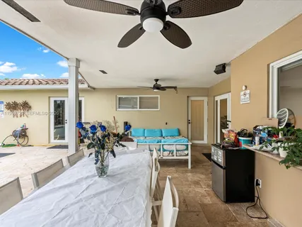 a living room filled with furniture