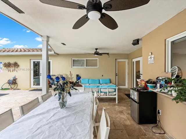 a living room filled with furniture