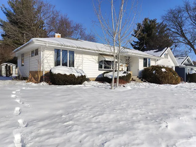 a street view with a house