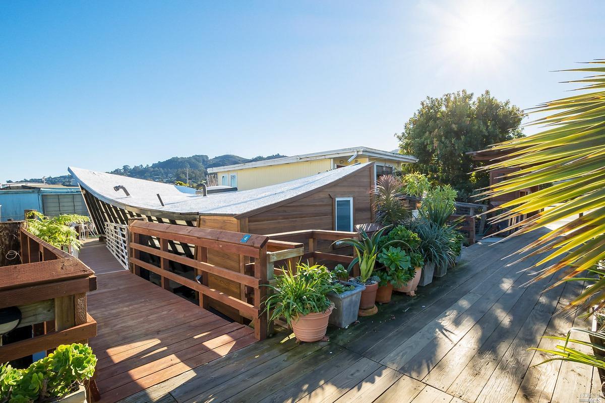 a view of a terrace with sitting area