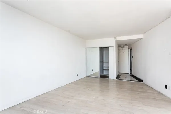 an empty room with a natural light