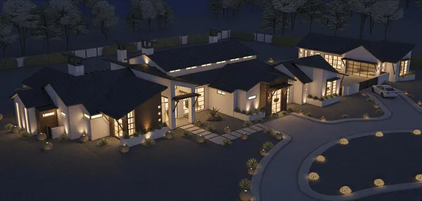 a roof deck with table and chairs