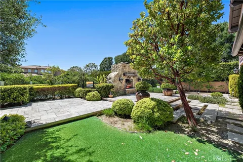 a view of backyard with green space