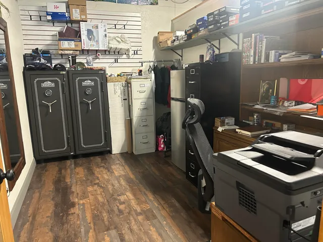 a room with musical instruments