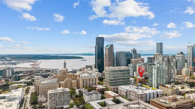 a view of a building with a street