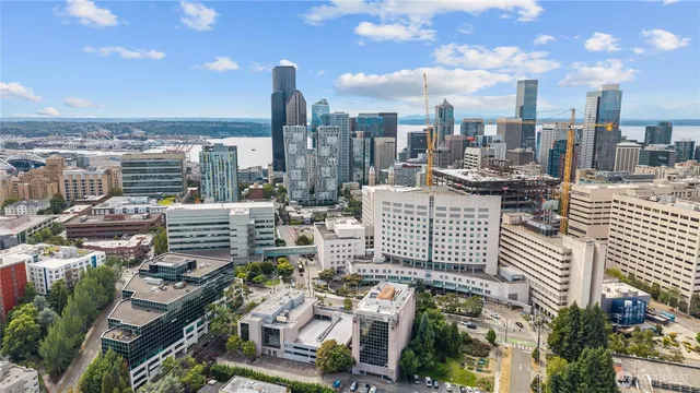 an aerial view of city