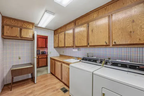 a room with storage and utility