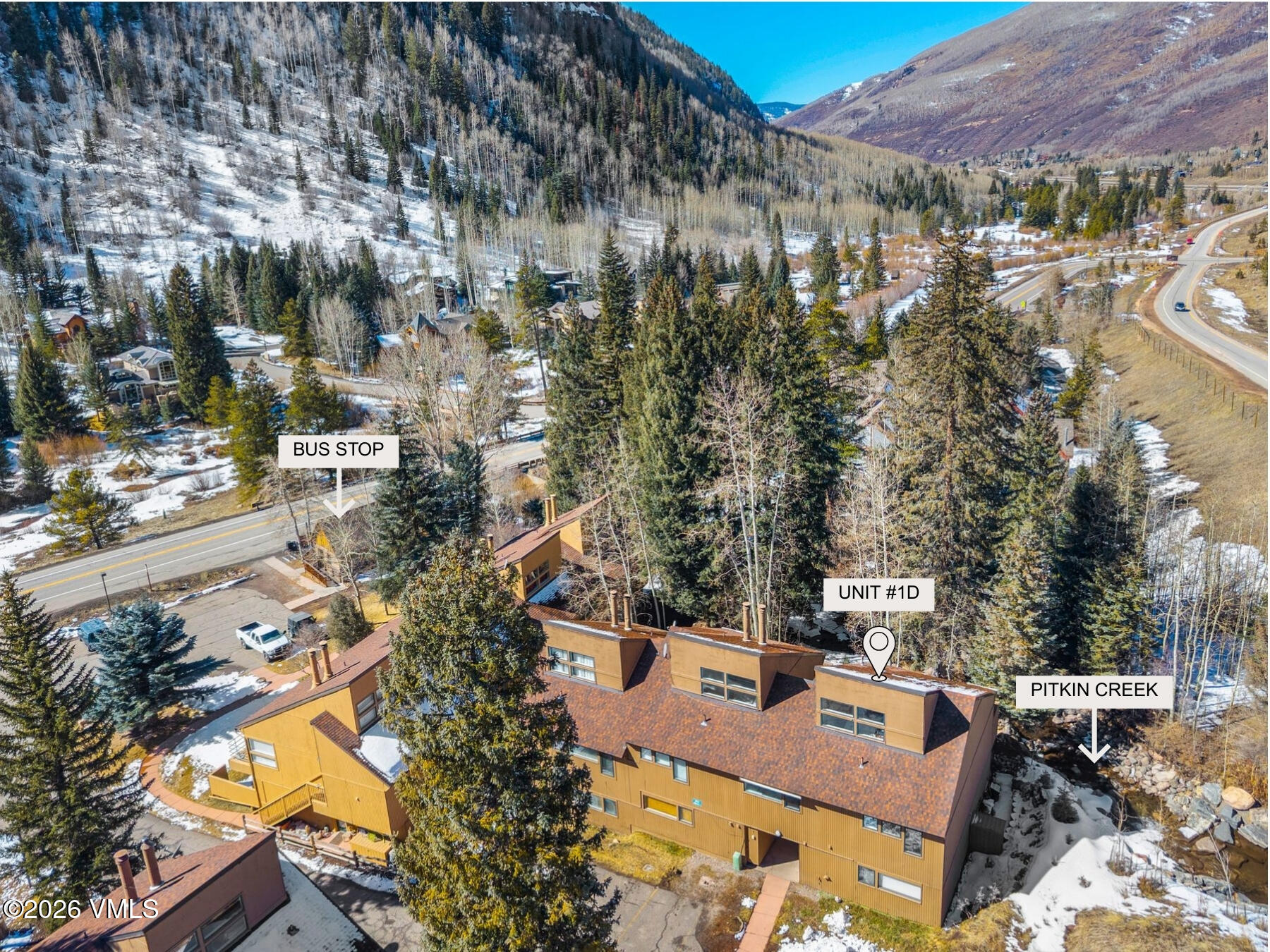 3911 Big Horn Road, Unit 1D Vail, CO 81657 - Photo 27 of 31 a view of yard from balcony