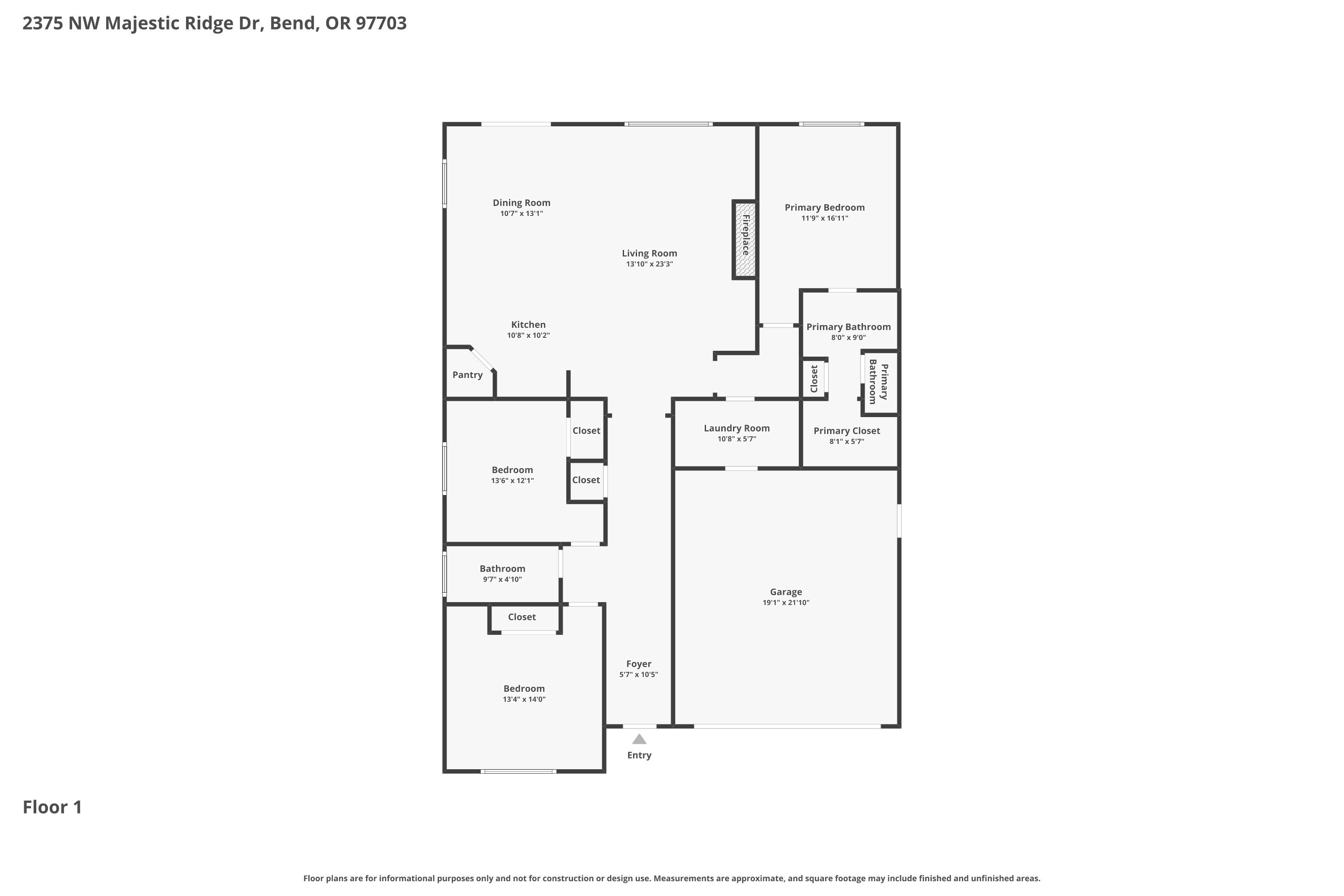 2375 Northwest Majestic Ridge Drive Bend, OR 97703 - Photo 28 of 28 a picture of a floor plan