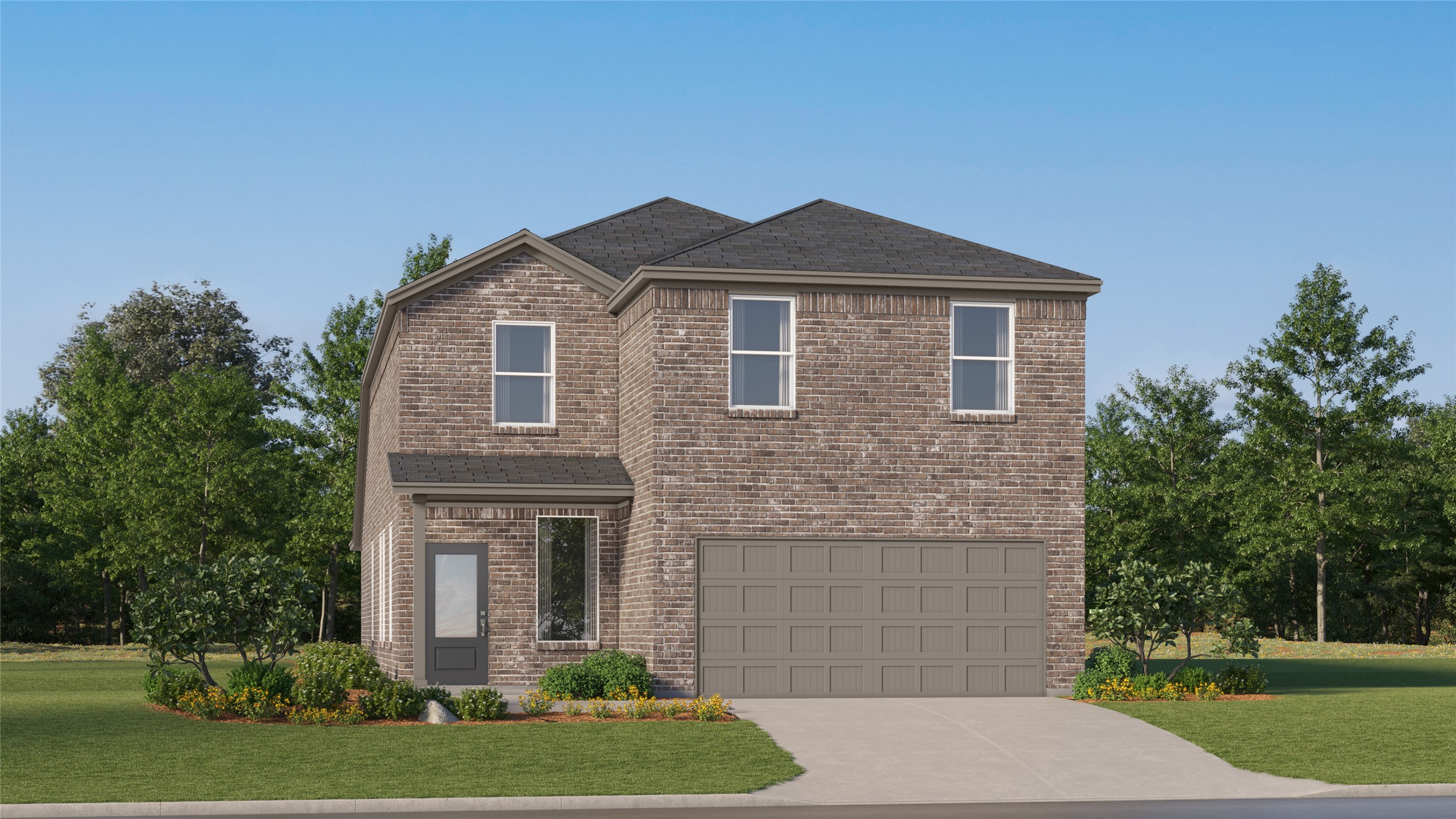 13408 Trumpet Creeper Drive Elgin, TX 78621 - Photo 2 of 32 a front view of a house with a yard and garage