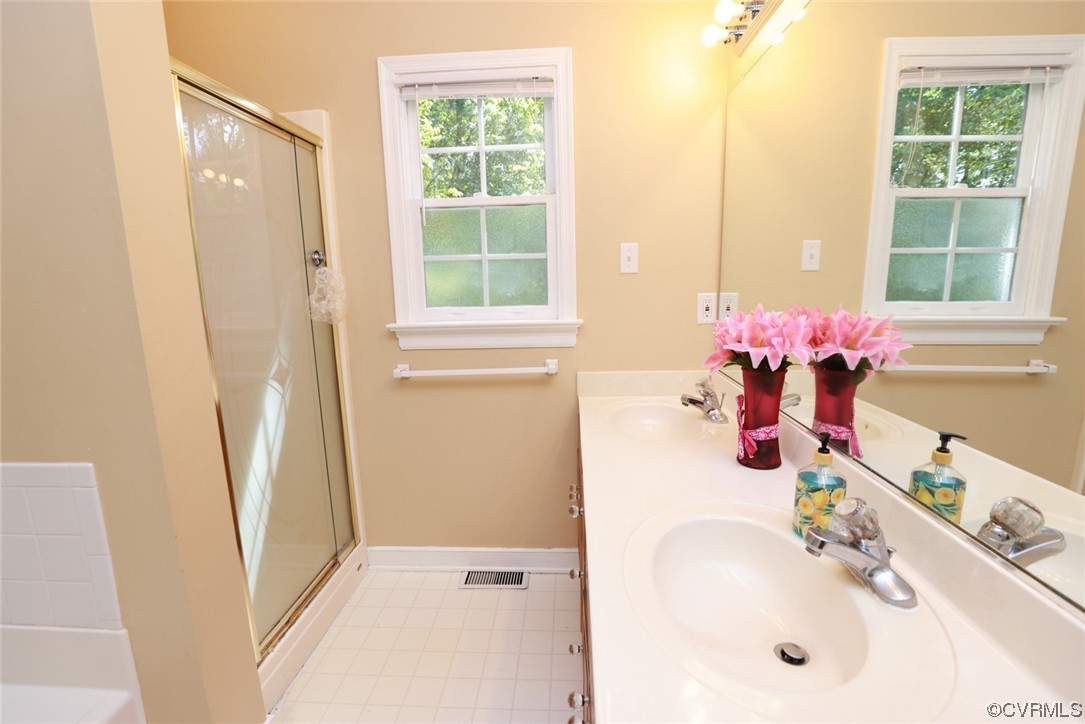 13906 Sagebrook Road Midlothian, VA 23112 - Photo 25 of 50 a bathroom with a sink and a mirror