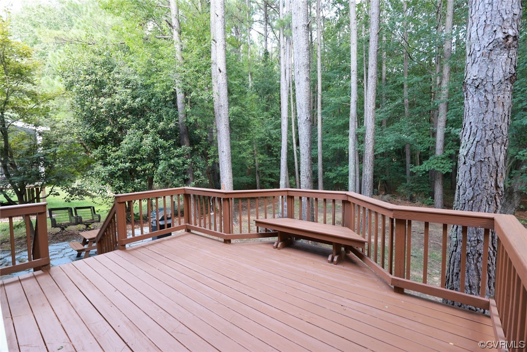 13906 Sagebrook Road Midlothian, VA 23112 - Photo 33 of 50 a view of balcony with deck and wooden floor