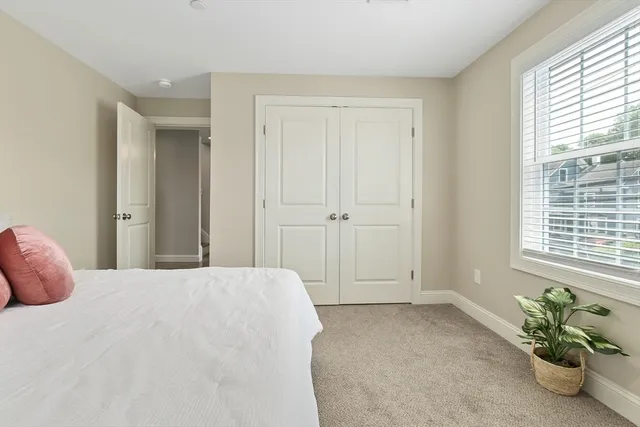 a workspace with furniture and a window