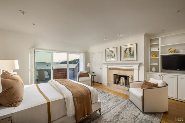 a view of beach and ocean