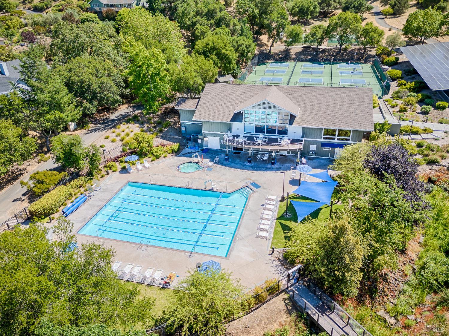 334 Miramonte Way Santa Rosa, CA 95409 - Photo 46 of 46 an aerial view of a house with a yard basket ball court and outdoor seating