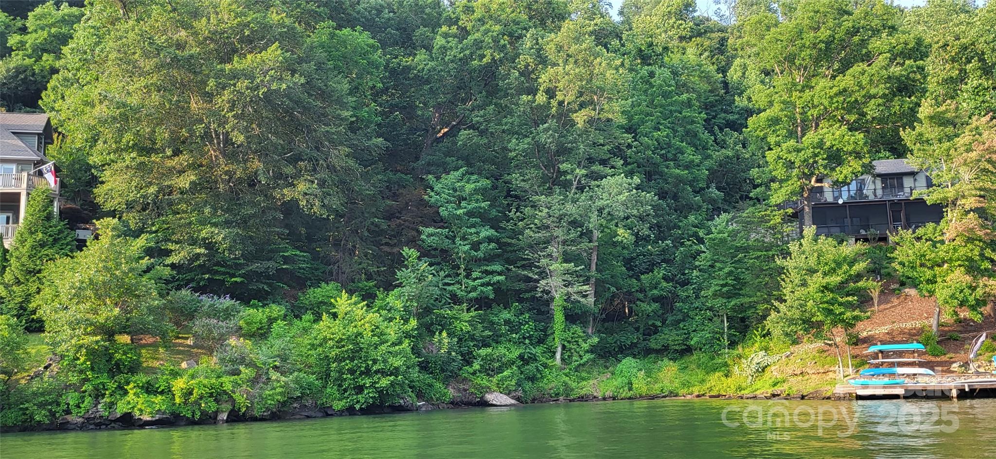 0 Chapel Point Road, Unit 14 Lake Lure, NC 28746 - Photo 11 of 12 a view of a lake with lawn chairs and large trees