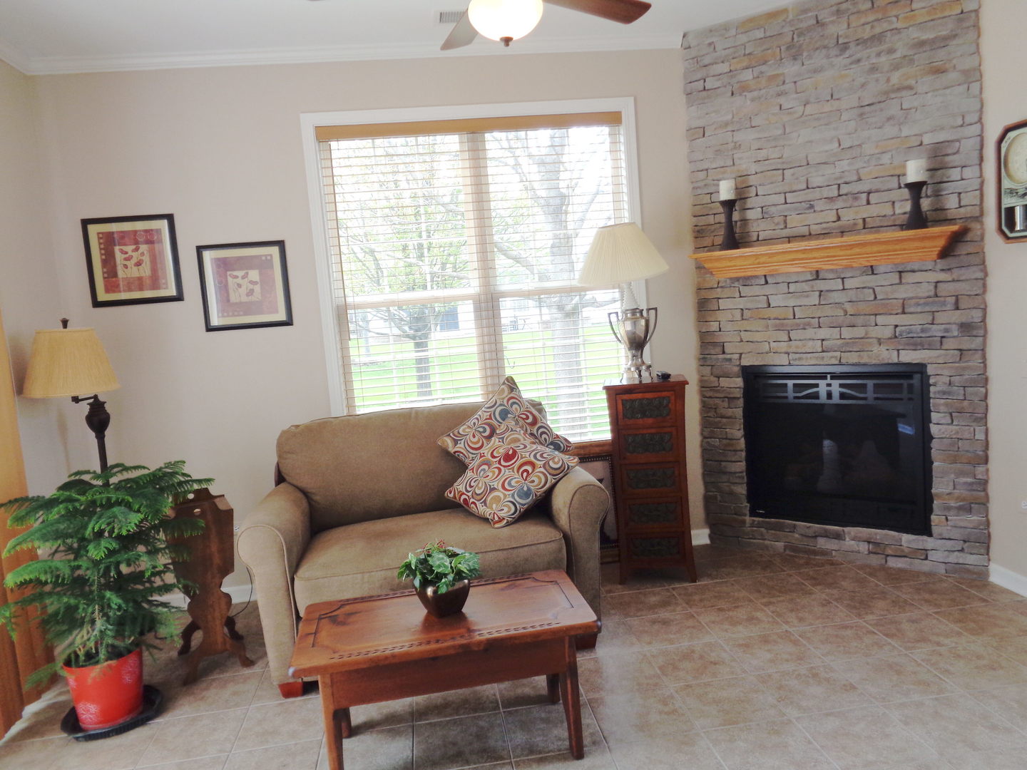 2521 Rolling Ridge Elgin, IL 60124 - Photo 5 of 16 a living room with furniture and a fireplace