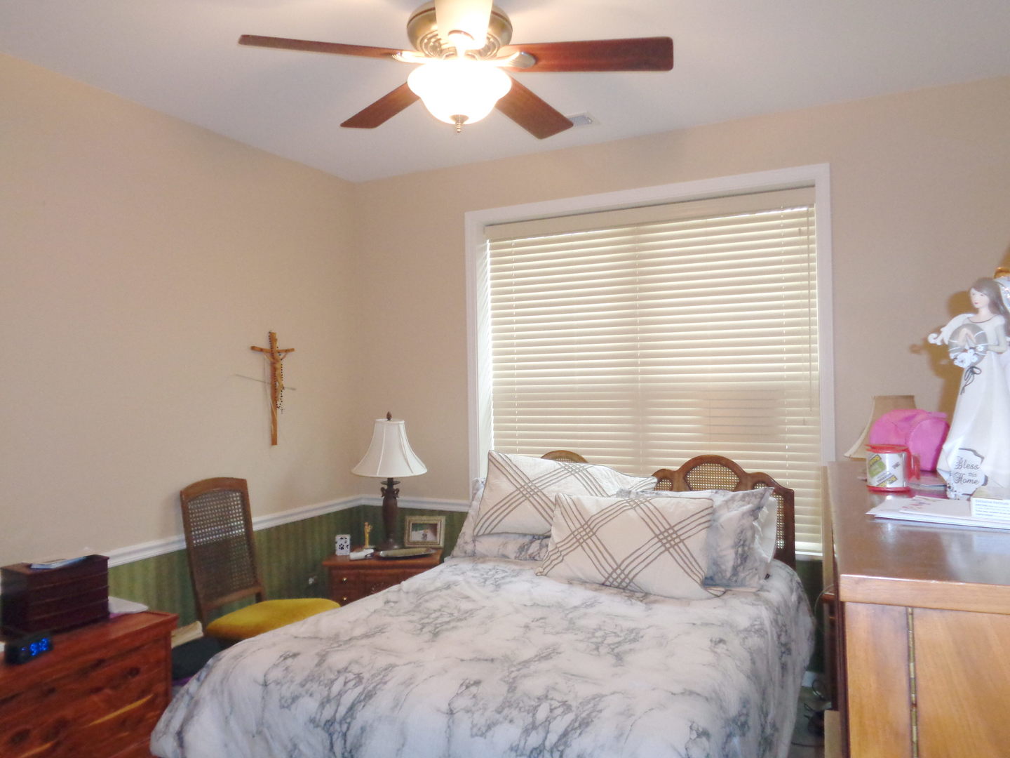 2521 Rolling Ridge Elgin, IL 60124 - Photo 10 of 16 a bedroom with a bed and a chandelier