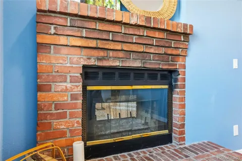 a window with fireplace