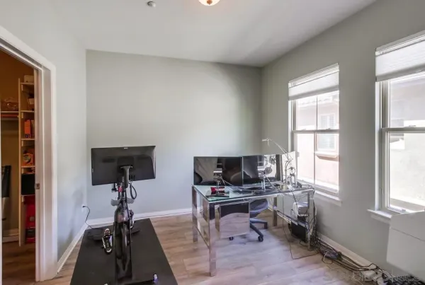 a room with furniture and a window