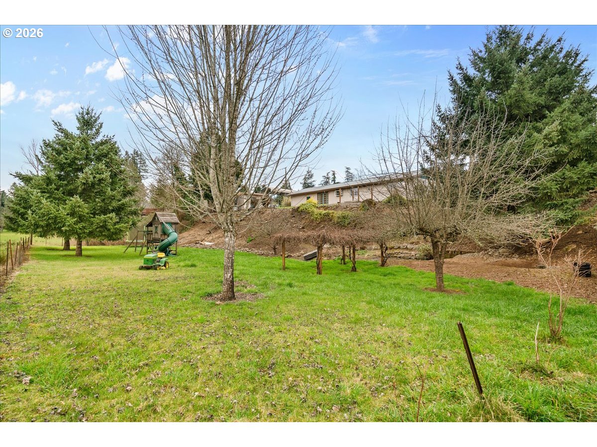 1611 Main Street Lyons, OR 97358 - Photo 43 of 48 a backyard of a house with lots of green space