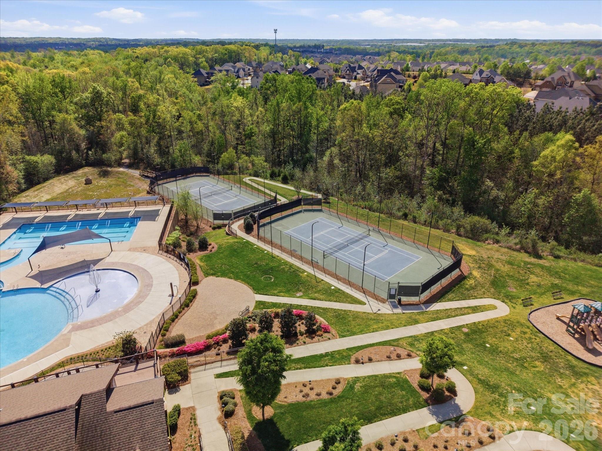 932 Twin Valley Way Fort Mill, SC 29715 - Photo 45 of 48 aerial view of a house with garden space and outdoor seating