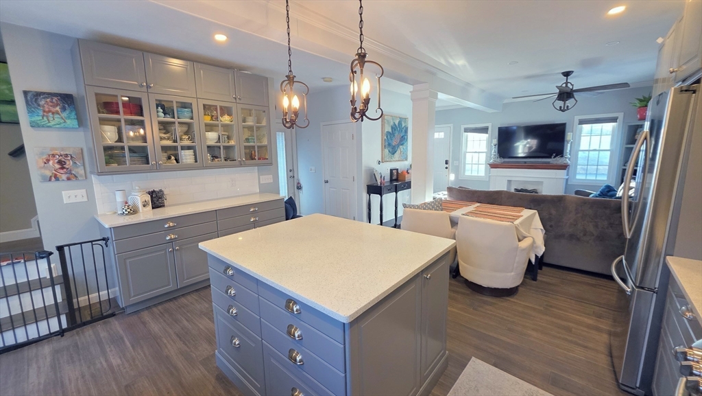 533 Prospect Street West Boylston, MA 01583 - Photo 7 of 40 a large kitchen with sink a microwave a refrigerator and cabinets