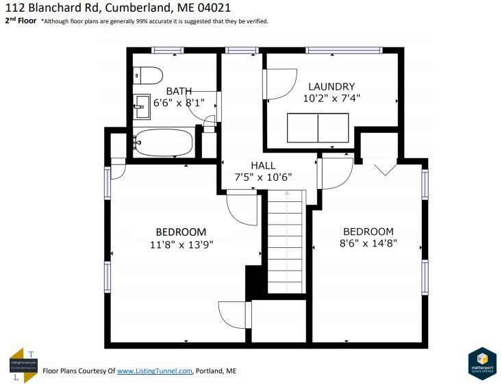 112 Blanchard Road Cumberland, ME 04021 - Photo 41 of 41 2nd floor floor plan