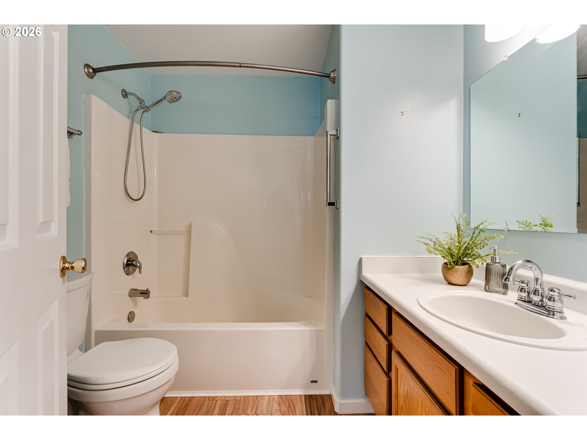 3497 Douglas Drive Springfield, OR 97478 - Photo 25 of 38 a bathroom with a granite countertop sink toilet and shower