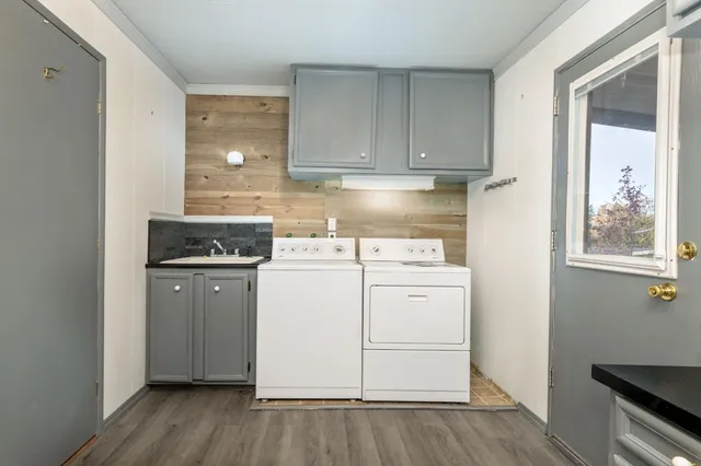 a room with storage and utility