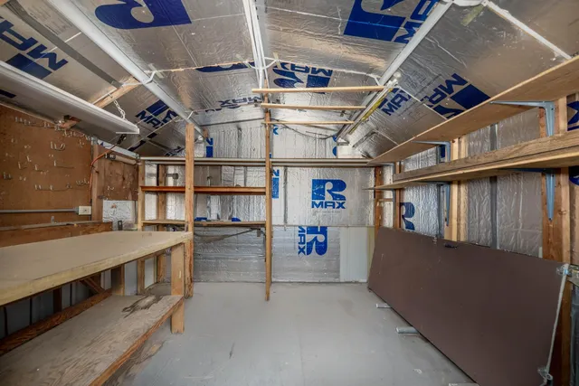 a view of storage and utility room