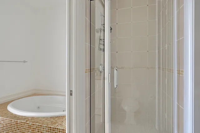 a view of a room with a garage