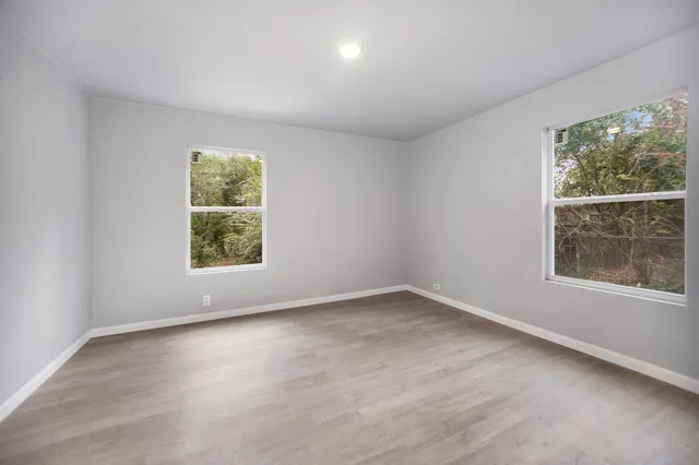 an empty room with a window