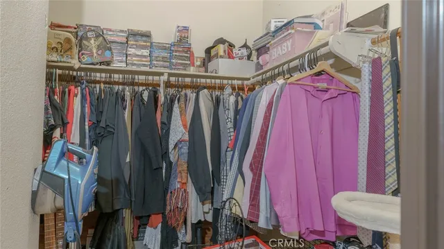 a view of a walk in closet