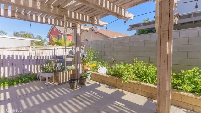 a view of a street with sitting area