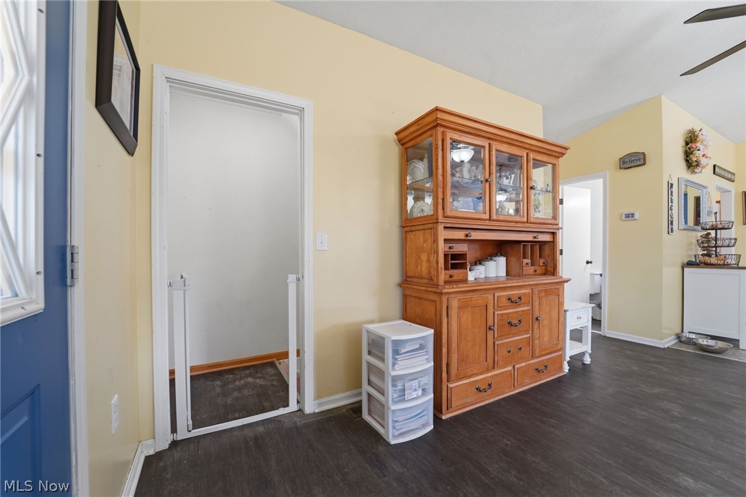 2932 Sexton Road Geneva, OH 44041 - Photo 22 of 41 Dining room featuring dark wood-type flooring and ceiling fan
