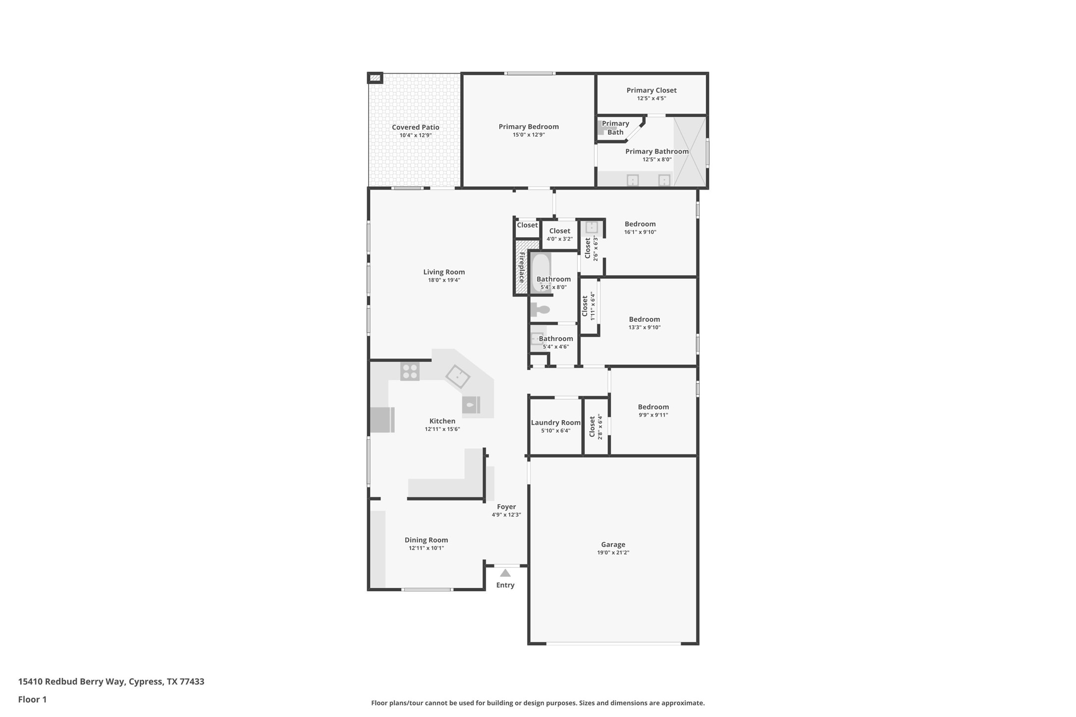15410 Redbud Berry Way Cypress, TX 77433 - Photo 36 of 36 Floor plan