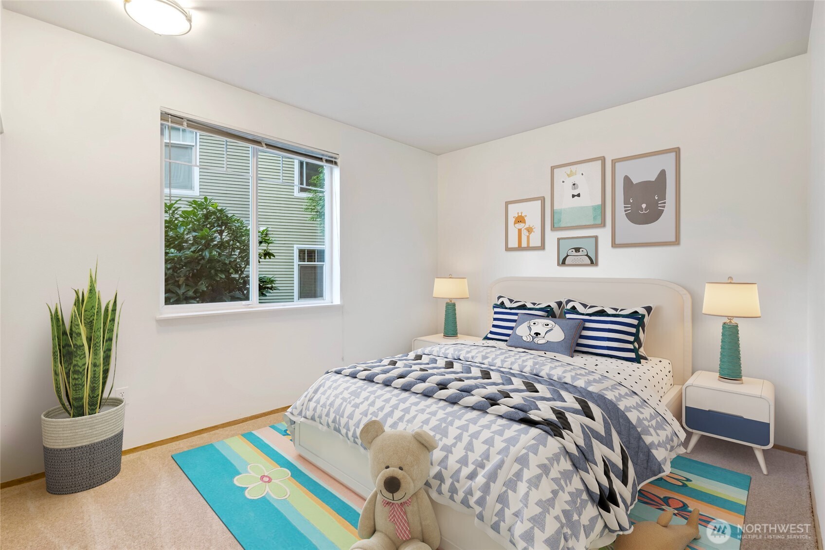 12712 Admiralty Way, Unit B101 Everett, WA 98204 - Photo 10 of 21 a bedroom with a bed and a window