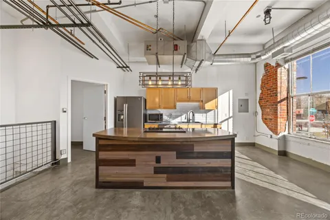 a view of room with a chandelier
