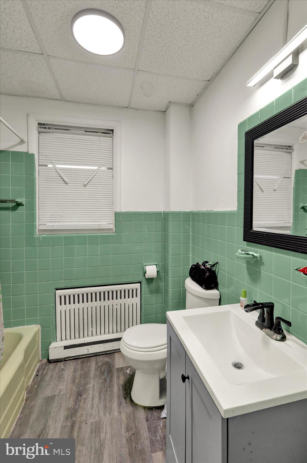 1410 Cotton Street Reading, PA 19602 - Photo 11 of 37 a bathroom with a sink a toilet and a mirror