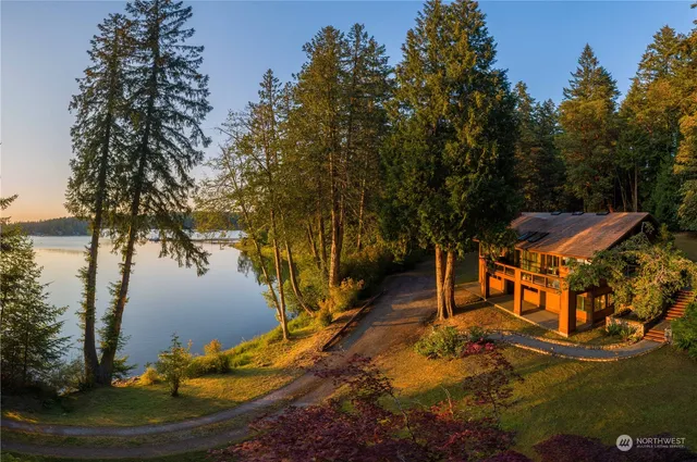 a view of an outdoor space with a lake view