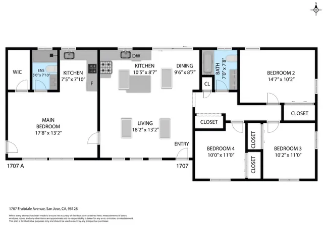 $1,588,000 | 1707 Fruitdale Avenue, San Jose, CA 95128