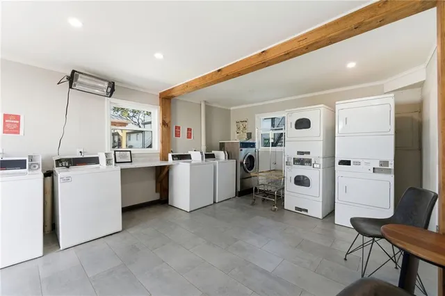 a room with storage and utility room