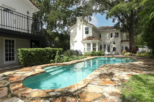 a view of a swimming pool