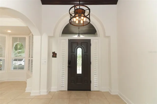 a front view of a house with entryway
