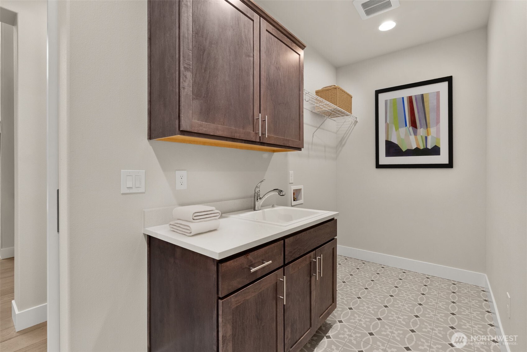 3303 107th Avenue Southwest Olympia, WA 98512 - Photo 30 of 37 a bathroom with a sink and a mirror