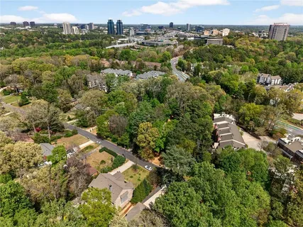 an aerial view of multiple house