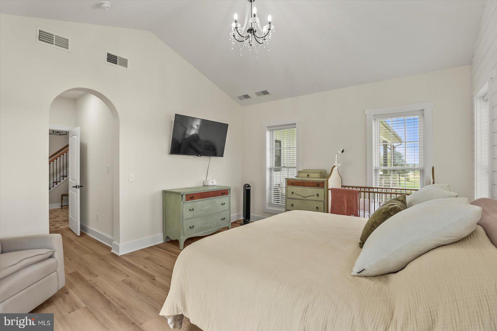 4340 Lee Road Glenville, PA 17329 - Photo 19 of 42 a bedroom with a bed and a flat screen tv