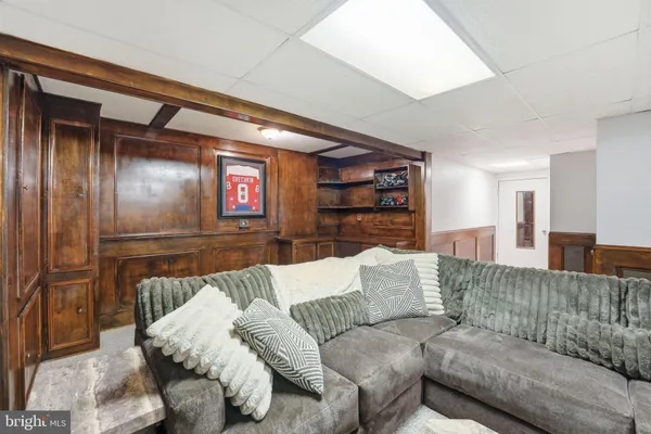 a room with furniture