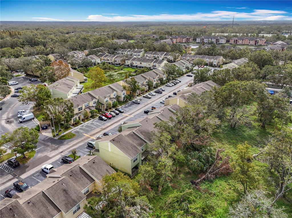 an aerial view of multiple house